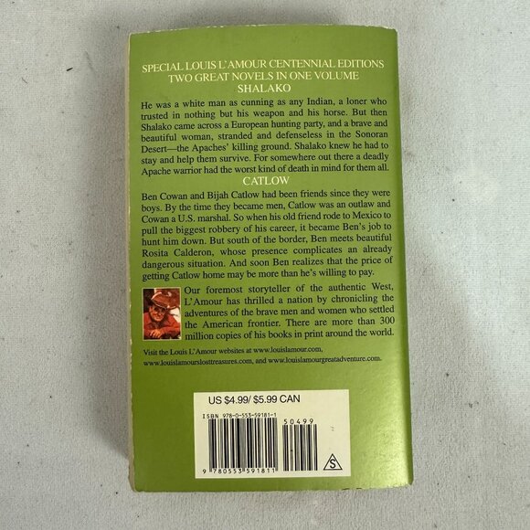 Louis LAmour Shalako & Catlow Special Centennial Edition Paperback - Picture 2 of 3